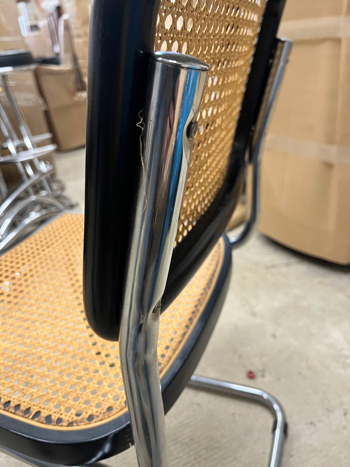 Set of 4 "B32" chairs, Marcel Breuer, Italy, 1990