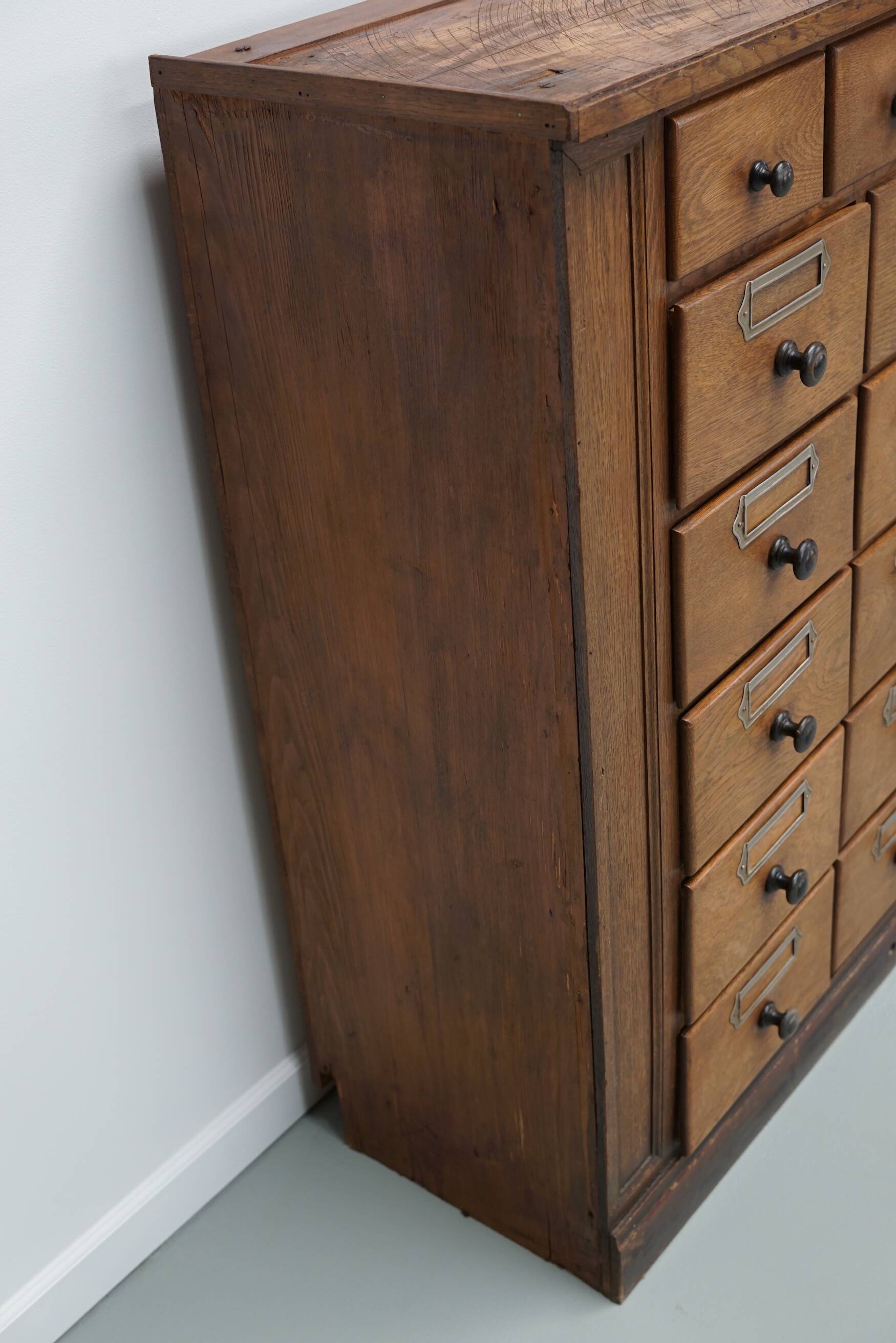 Antique Large German Oak Apothecary / Pharmacy Cabinet, 1920/1930s