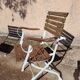 Old vintage wrought iron art nouveau garden furniture