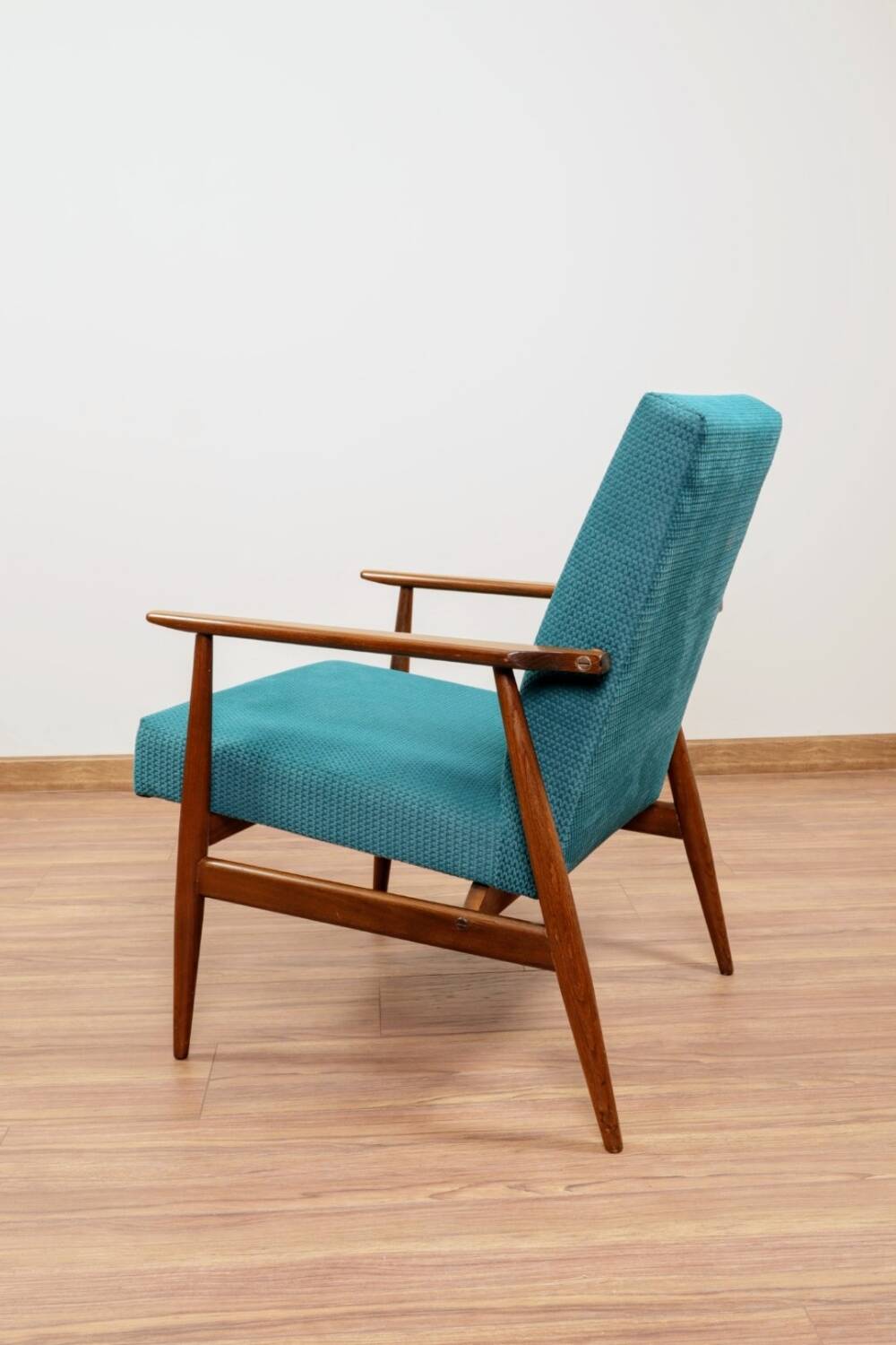 Vintage armchairs set of two teal 1970 design by H.Lis