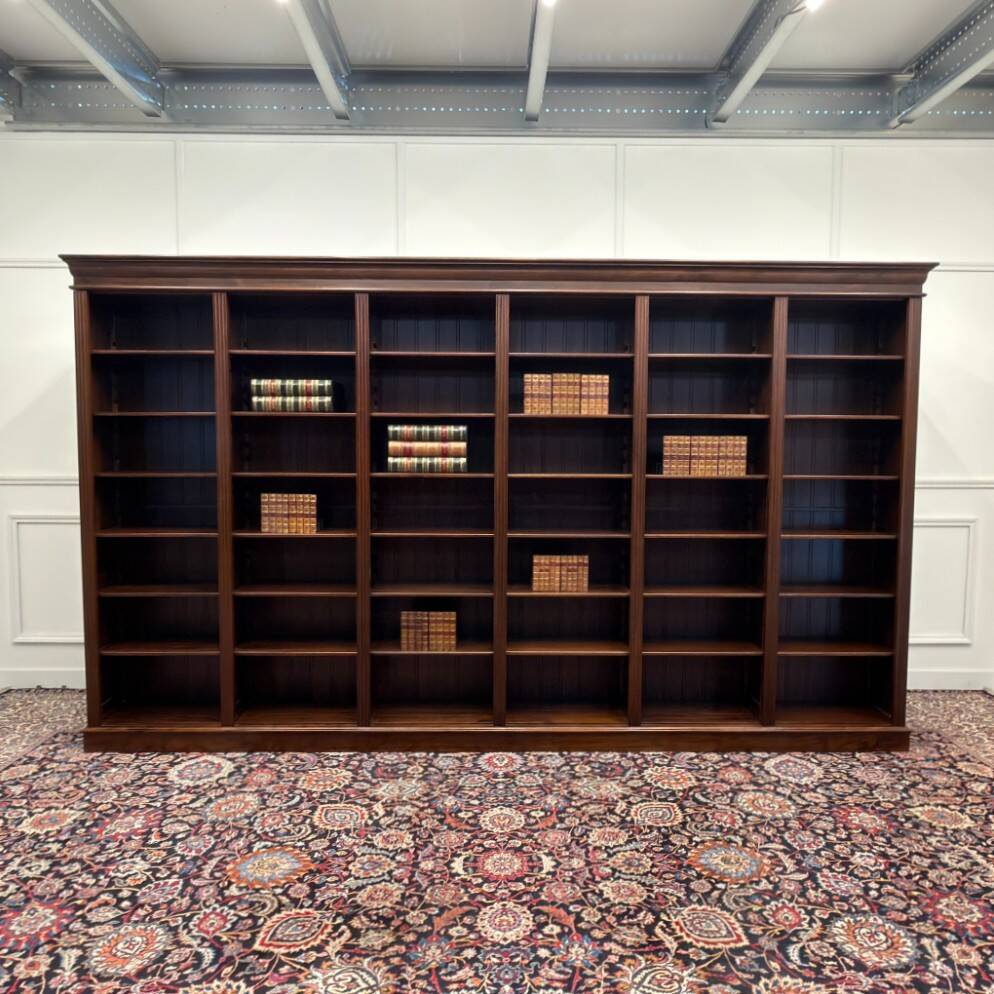 Large Classic English Open Bookcase