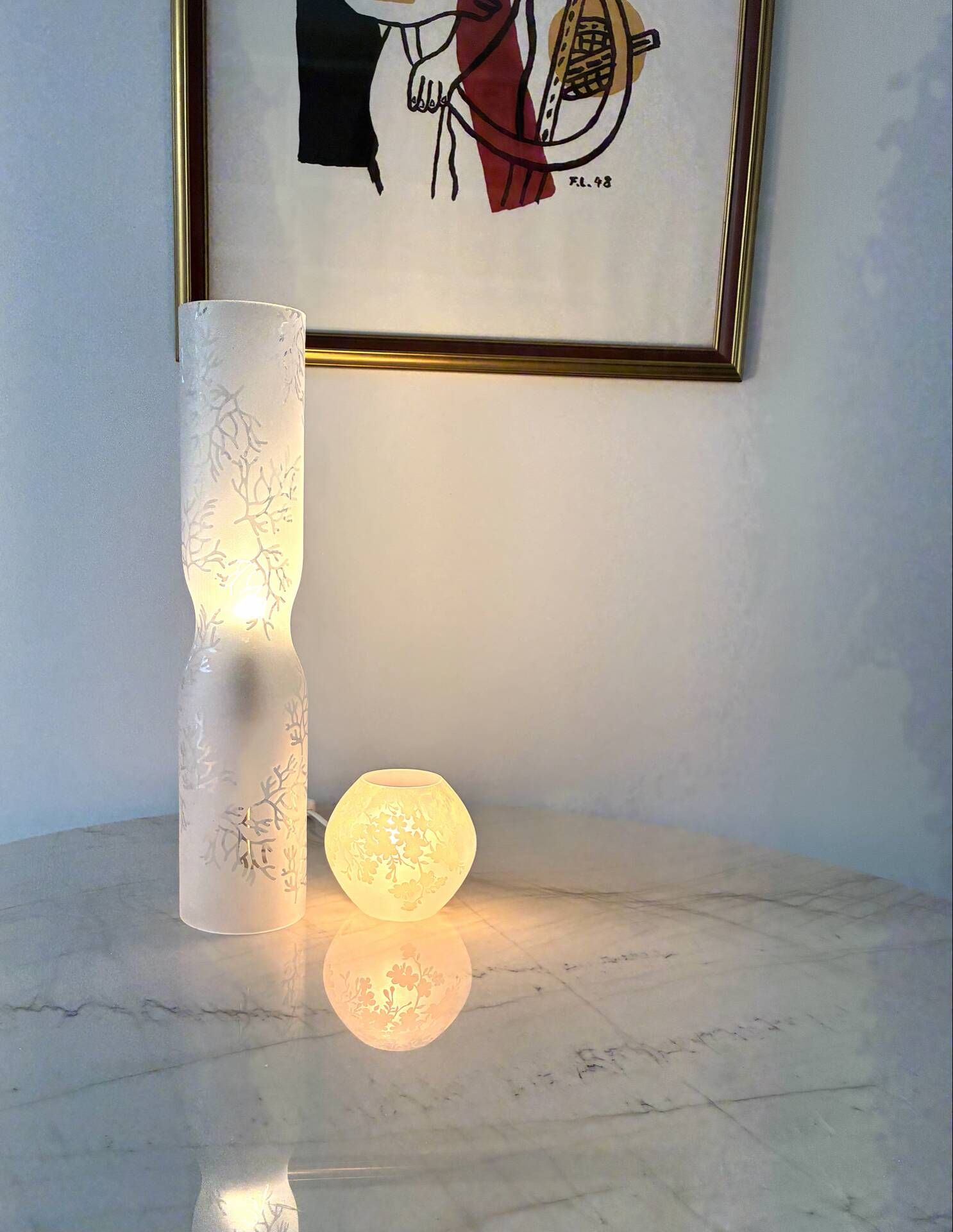 Paire lampes IKEA Knubbig  1990 par Michiko Nakata
