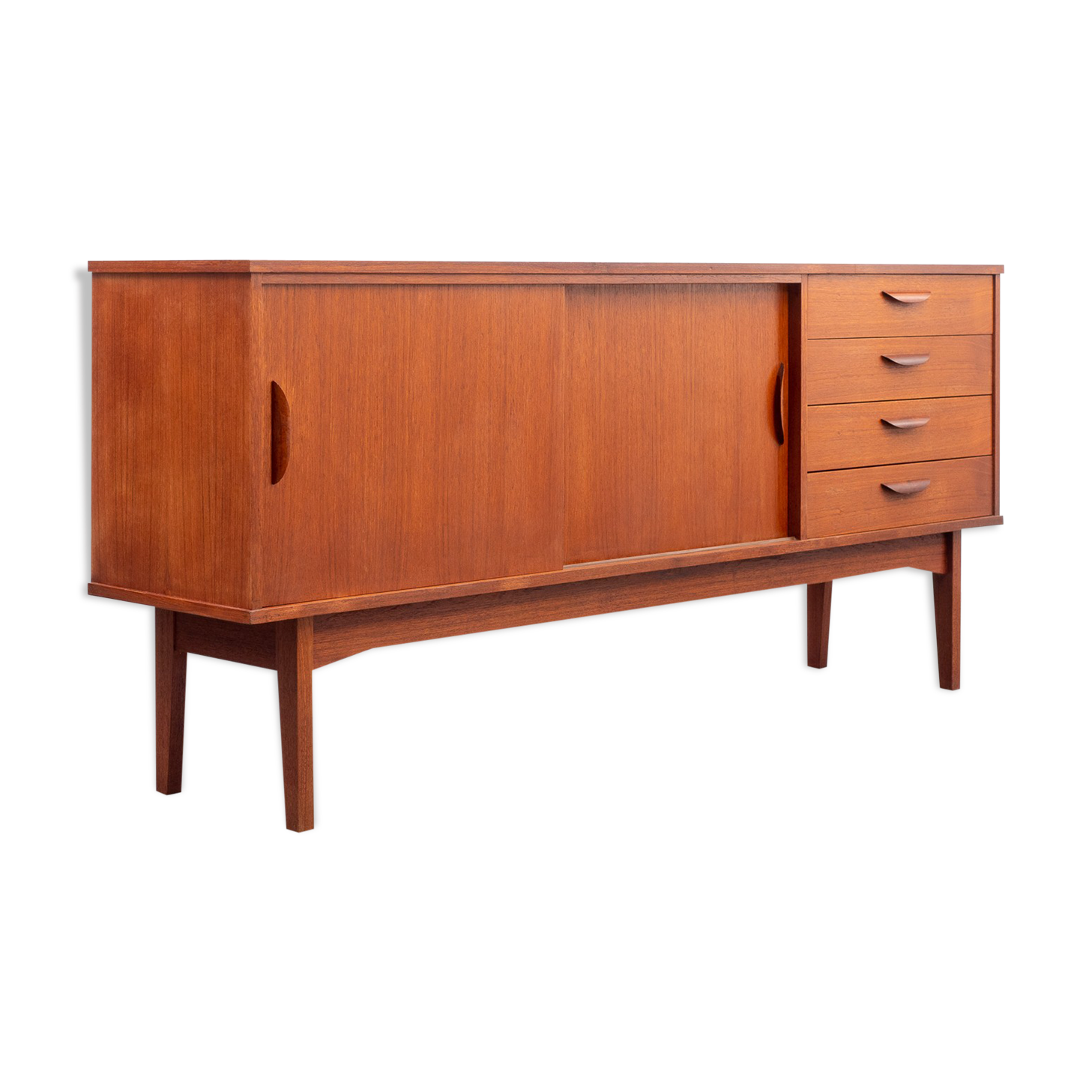 Scandinavian-style teak line, sliding door