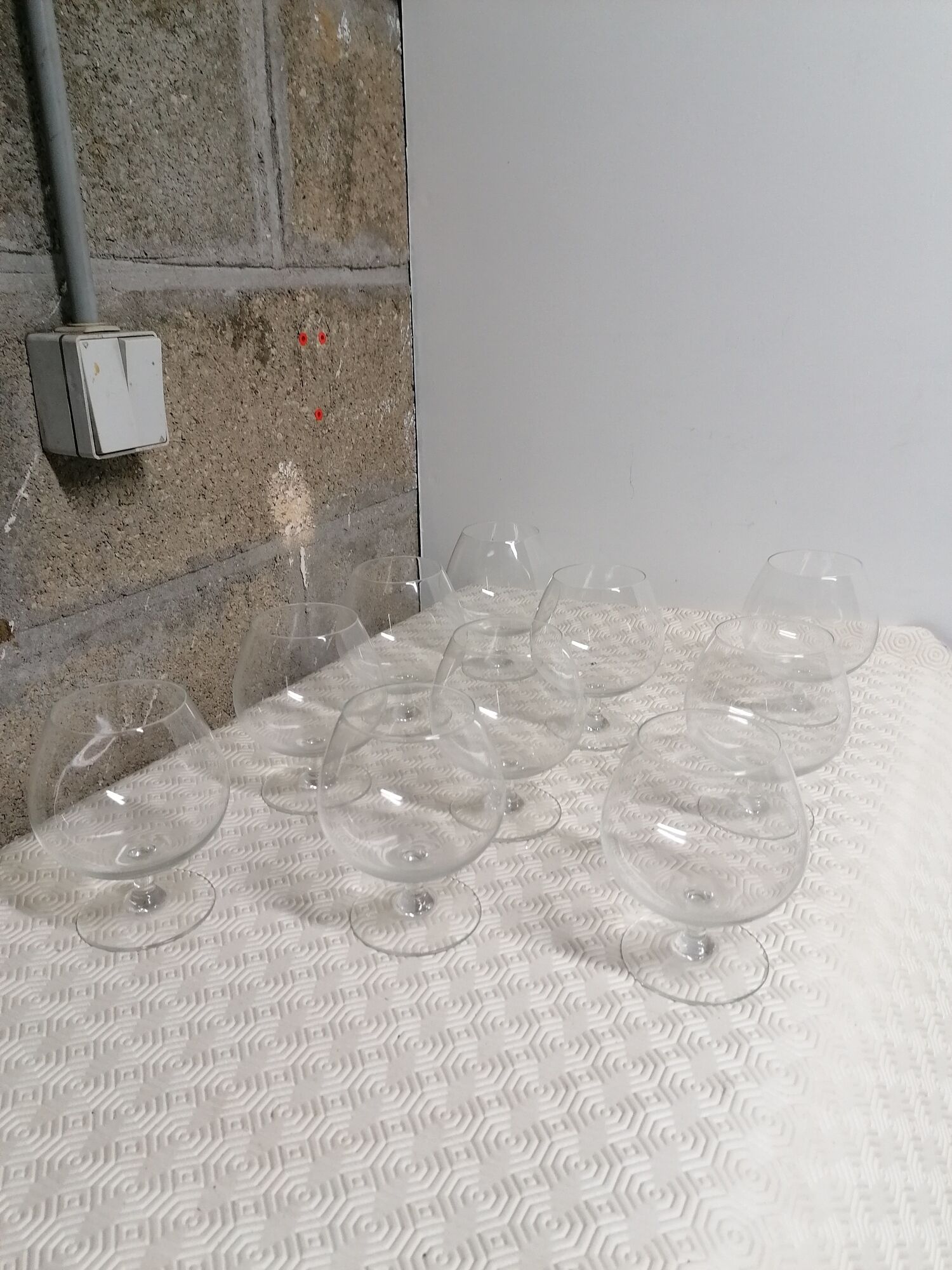 10 Cognac glasses
