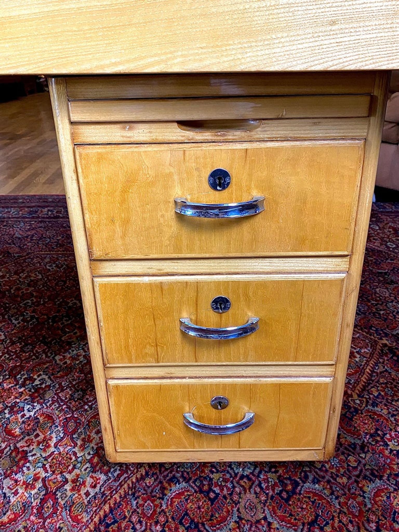 Bureau boomerang art déco, 1940 environ