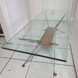 Coffee table with compass legs from the 60s
