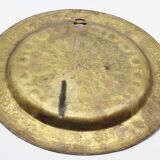 Moroccan tray in vintage brass