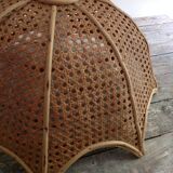 Rattan and caning hanging lamp