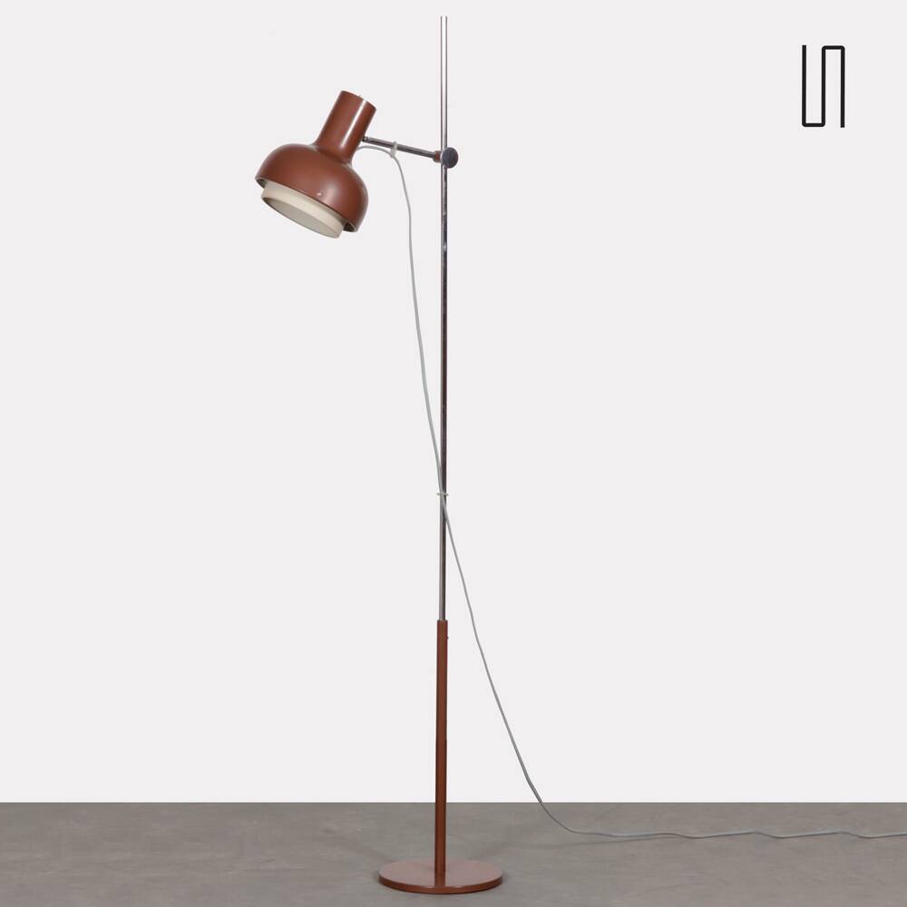 Metal floor lamp produced by Napako around 1970