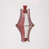 Vintage 70's pendant lamp metal and glass italian design