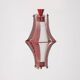 Vintage 70's pendant lamp metal and glass italian design