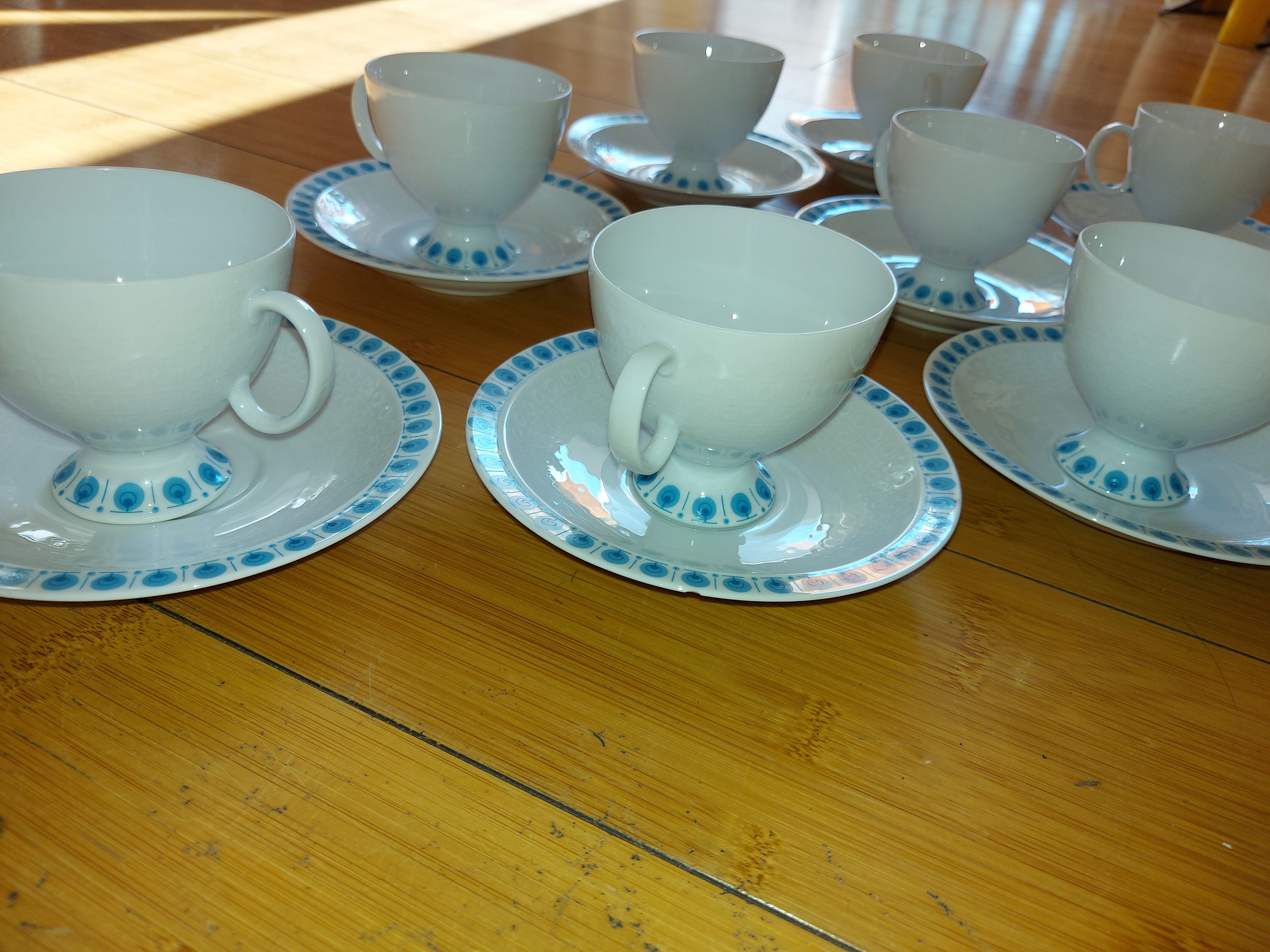 Coffee service, chocolate 8 pieces porcelain, Kaiser