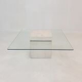 Italian travertine coffee table 1980s