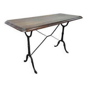 Ancienne table de bistrot en chêne, 125cms de L