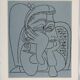 Pablo Picasso: Woman Leaning on a Chair, Linocut