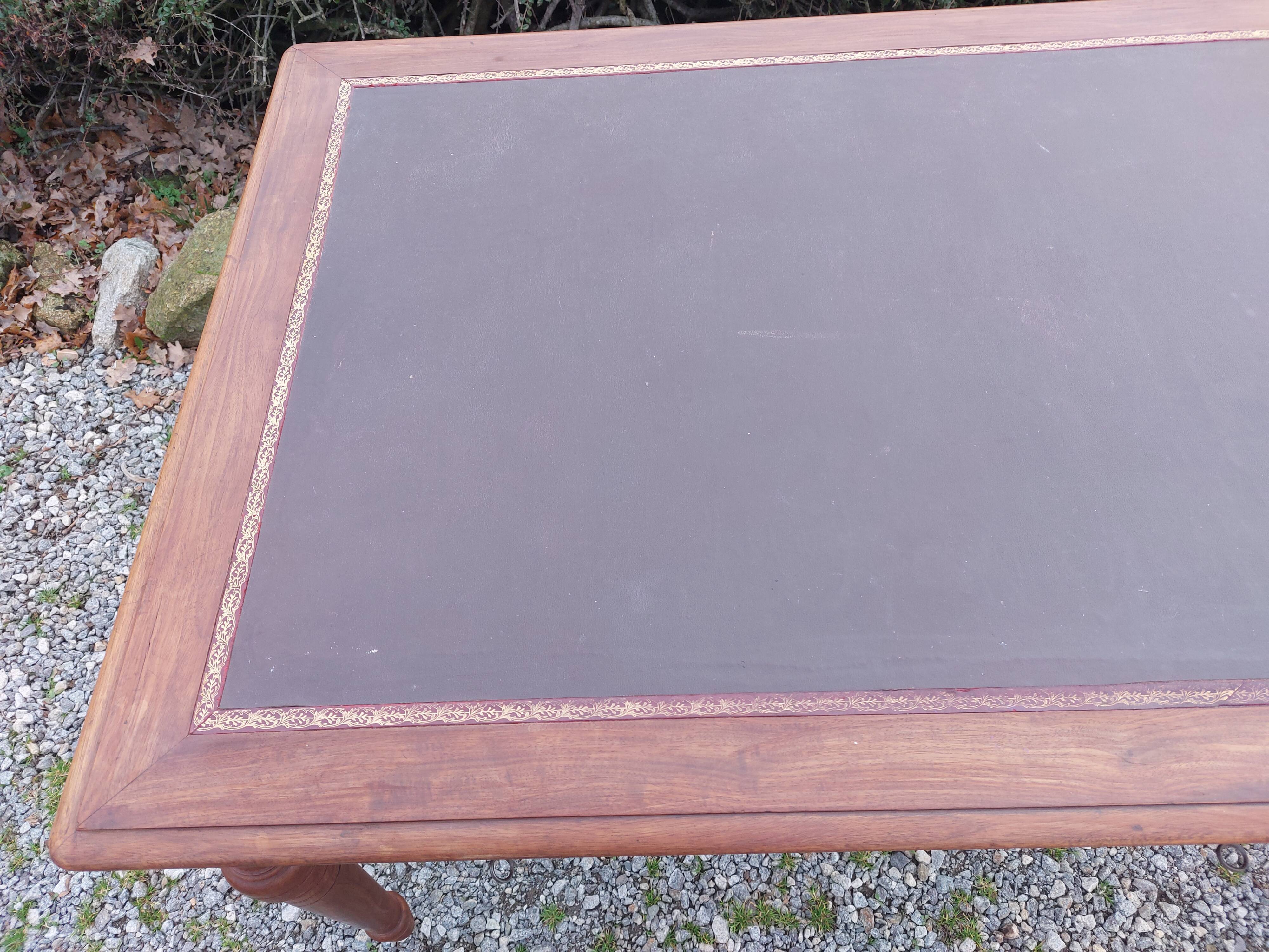 desk, leather top