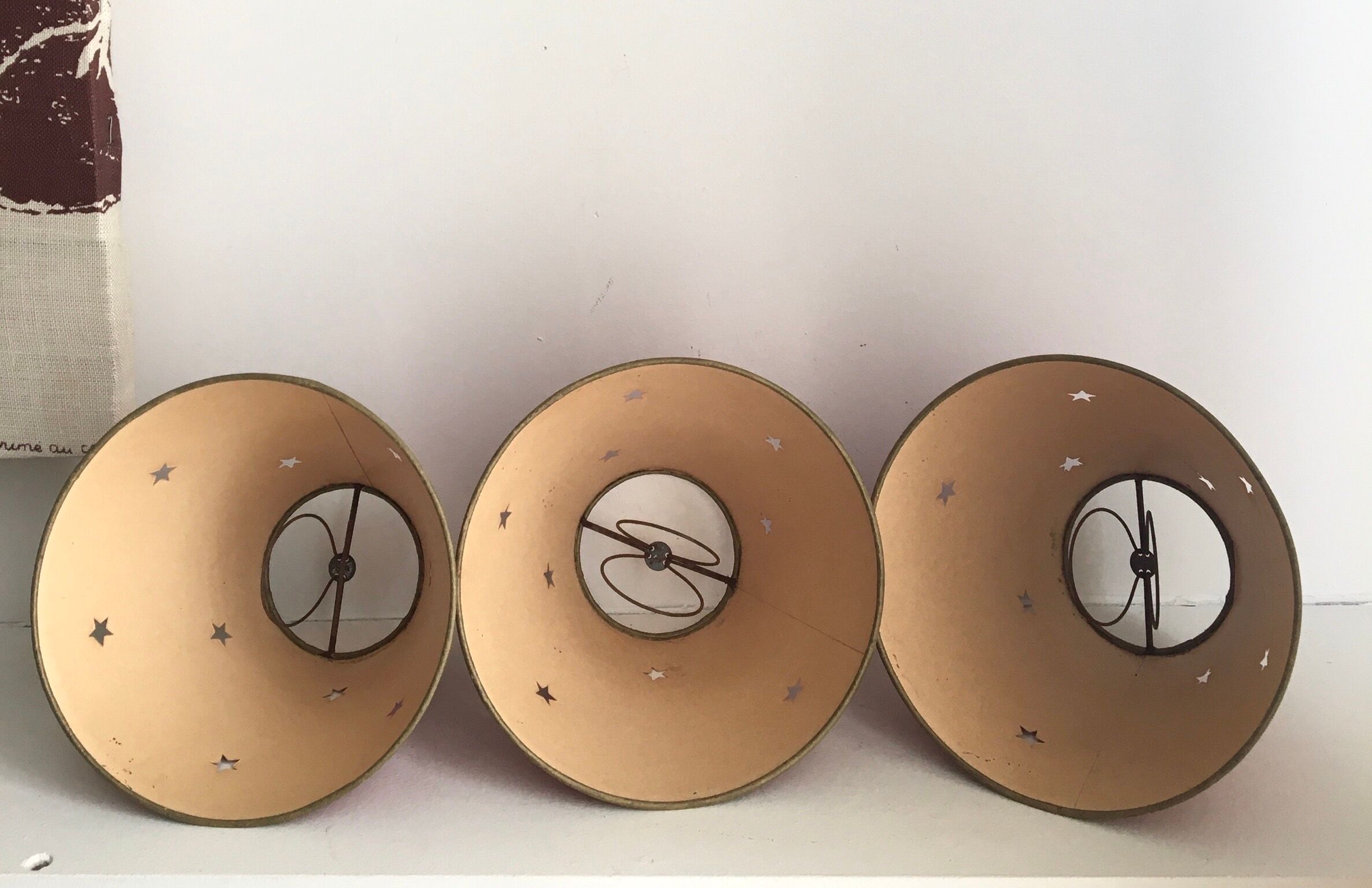 Perforated paper lampshades, 1950s