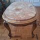 coffee table with a pink marble top