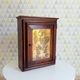 Antique wooden and brass bathroom cabinet 40/50s