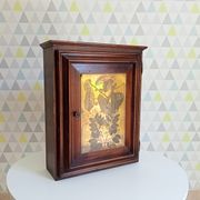 Armoire de toilette ancienne en bois et laiton années 40/50