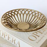 Vintage brass cut-out cup, Mid-Century design from the 1960s.