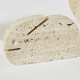 Set of 8 travertine animal sculptures by Fratelli Mannelli 1970