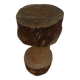 Large carved stool in solid oak