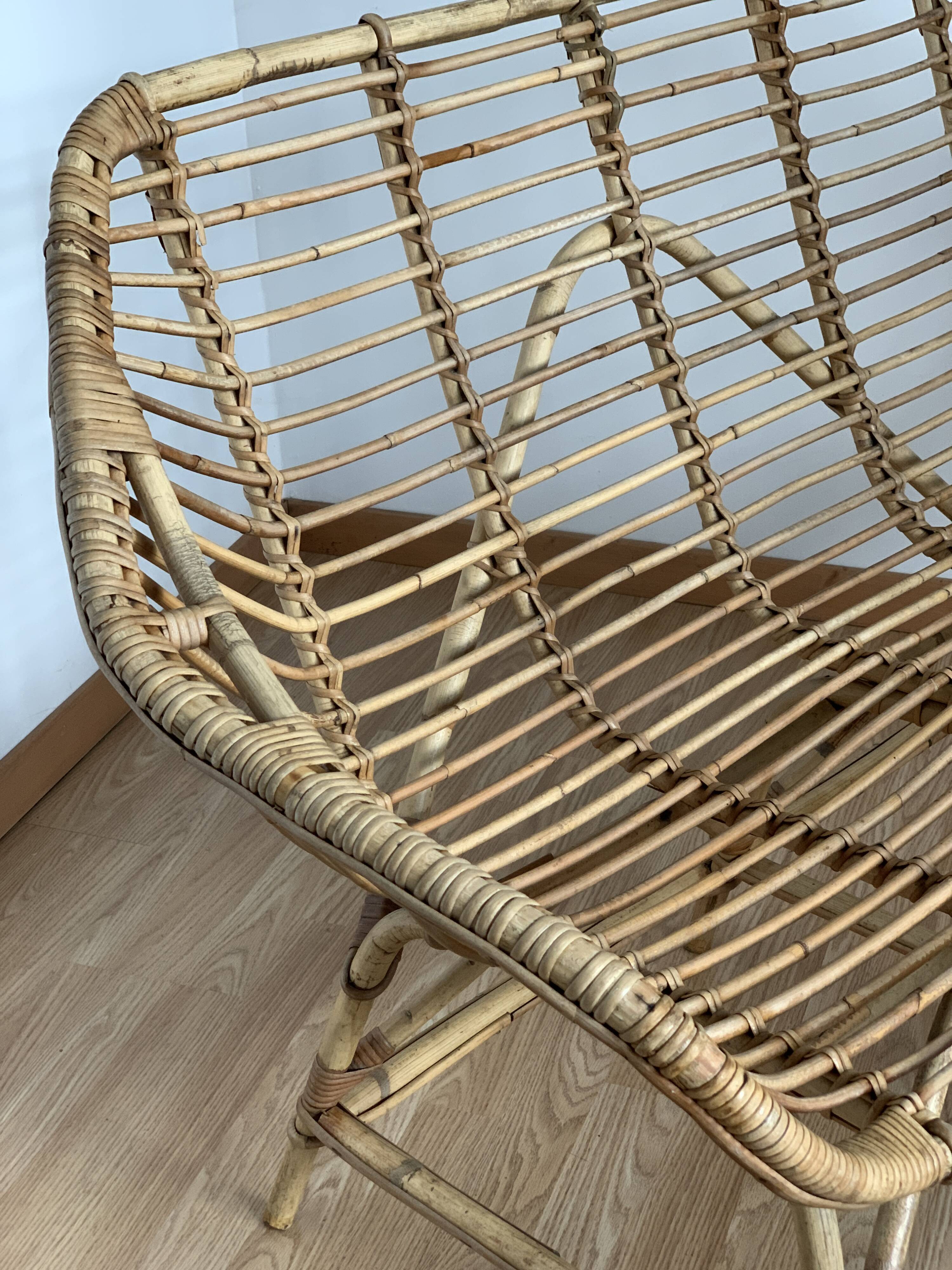 Rattan bench