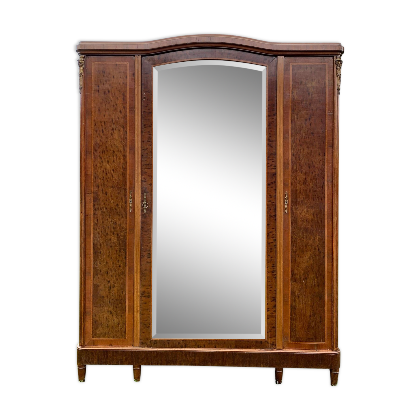 Armoire 1900 avec miroir style Louis XVI