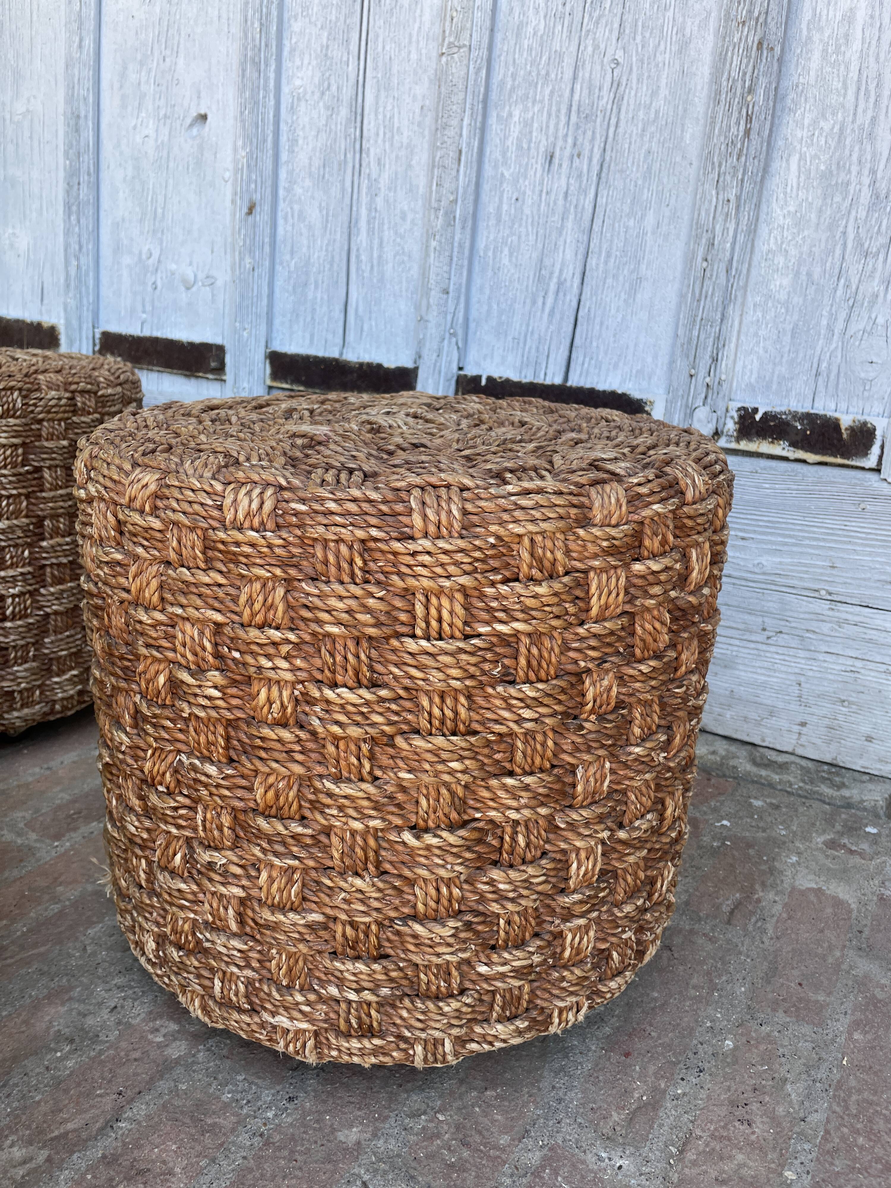 4 wooden stools and rope 1960