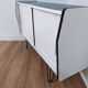Vintage sideboard in white and blue formica / hi-fi TV cabinet