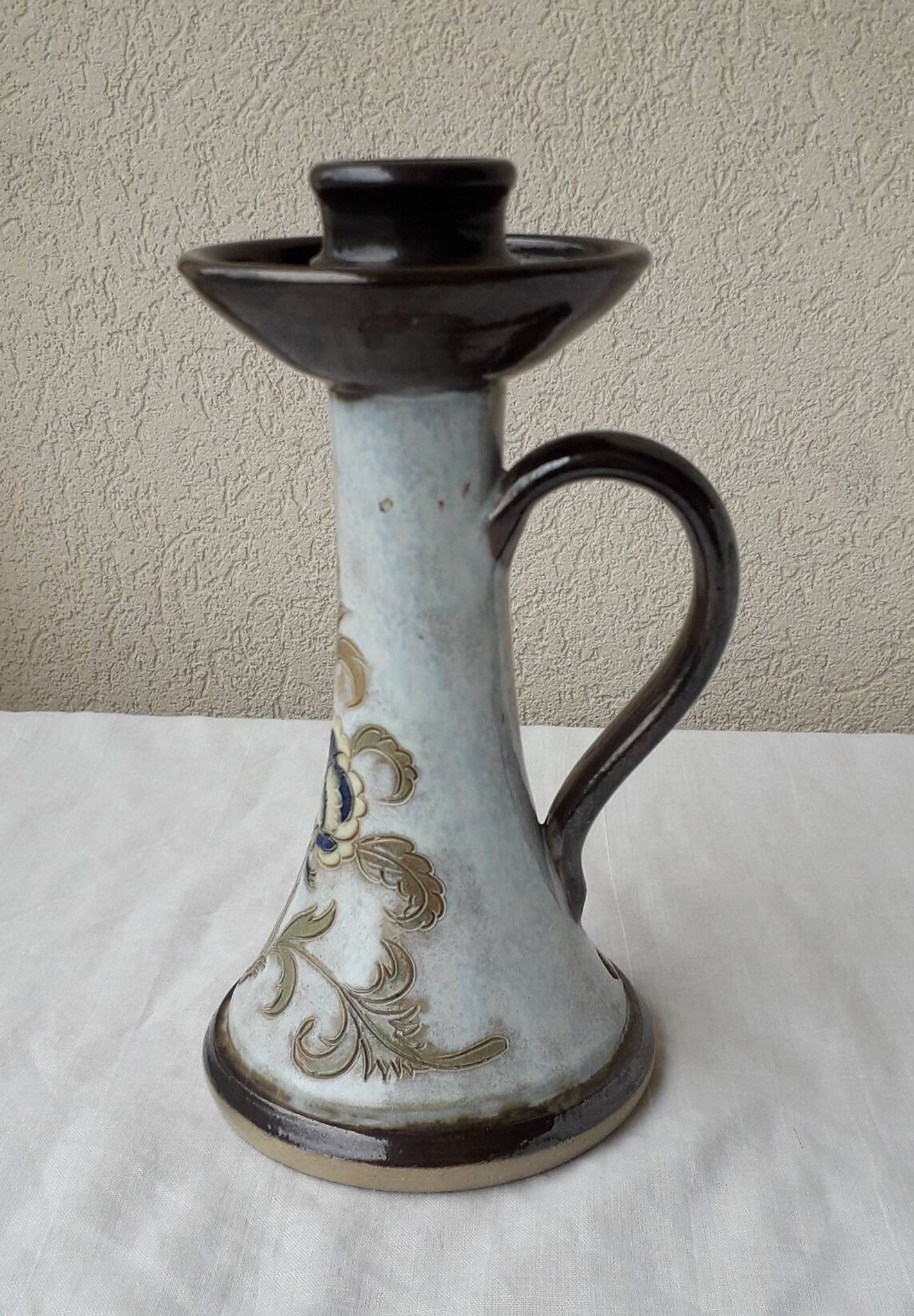 Belgian stoneware candlestick