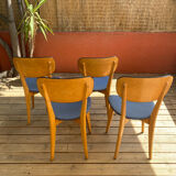 Blue bistro style chair