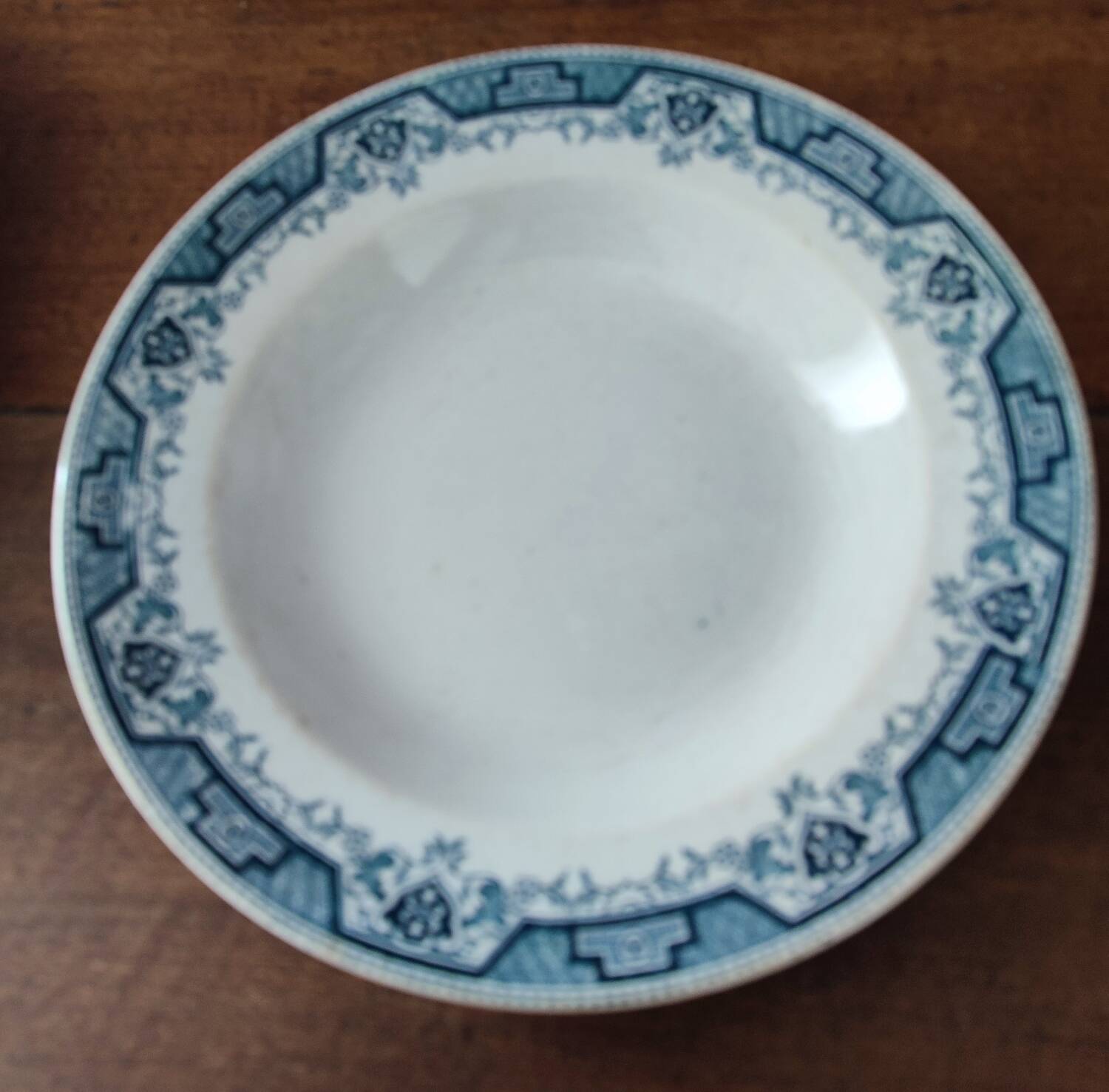 Set of 3 St Amay soup plates