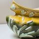 Antique Art Nouveau Barbotine Planter – Signed Orchies (c. 1900)