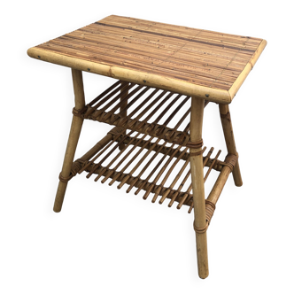 Table basse rotin bambou Audoux Minet