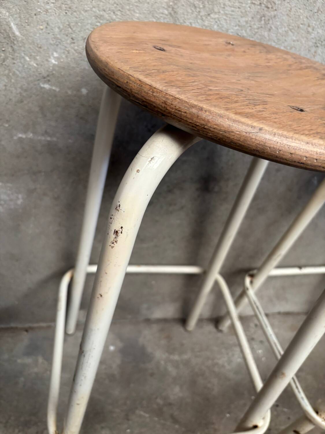 Pair of workshop, bar or industrial stools