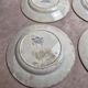 Set of 8 antique English dessert plates by J. Marshall & Co Bosphorus purple earthenware 19th century.