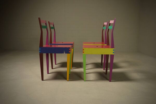 Ensemble de salle à manger Dry Series par Massimo Morozzi pour Giorgetti Matrix, années 1980