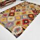 6x10 Tapis Kilim Turc Laine Fait Main, Style Bohème, Motifs Géométriques,