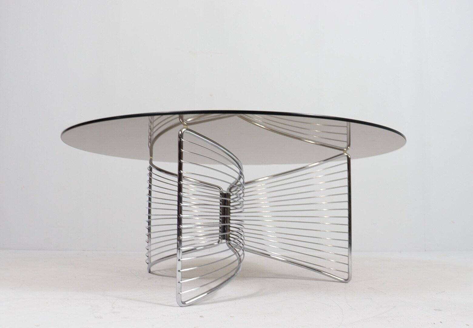 Table basse Space Age en fil de fer, Allemagne années 1970