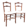 Paire de chaises volantes avec assise tapissée
