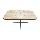 Table rises and falls in pine - Les Arcs - 1969