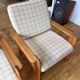 Paire de fauteuils en pin vintage 
