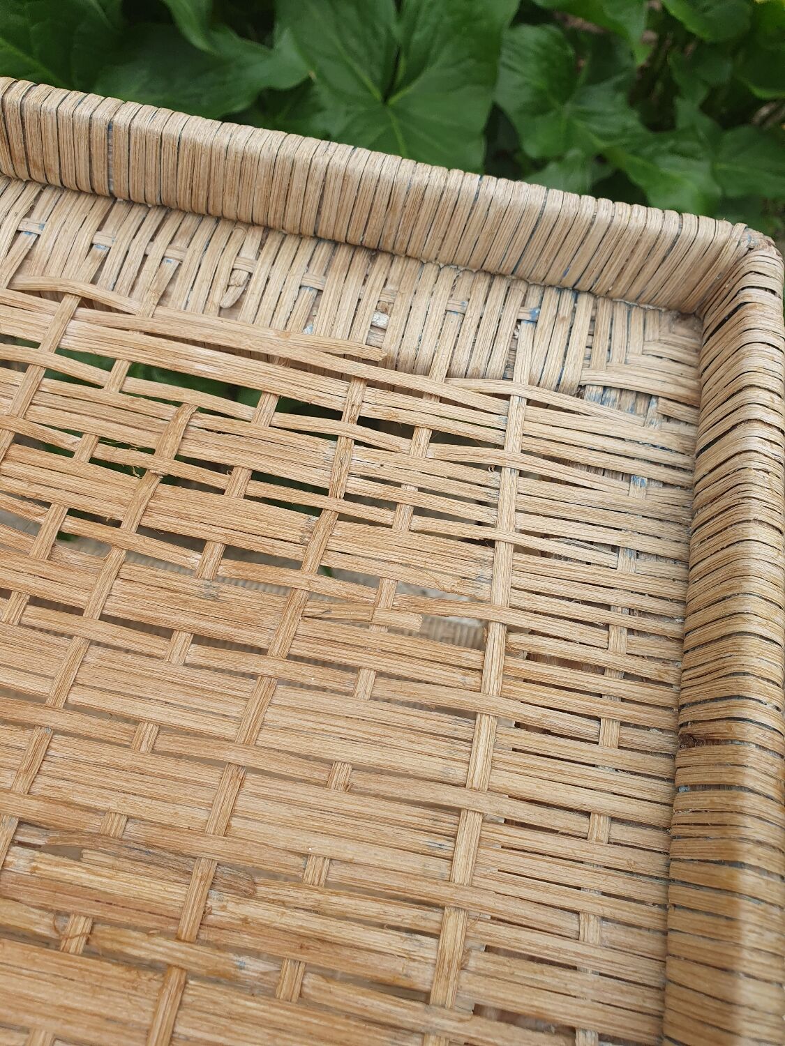 Rattan side table