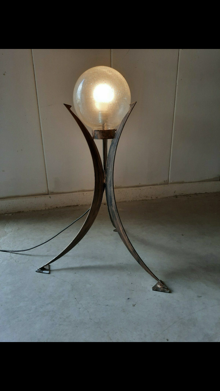 Brutalist tripod floor lamp, Germany 1970s