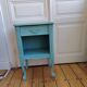 Chevet vintage style Louis XV peint en bleu