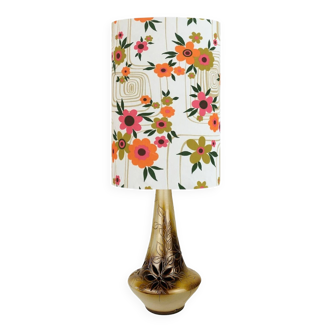 Cantuta floral lamp - vintage fabric and ceramic