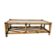 Vintage rattan coffee table, natural elegance
