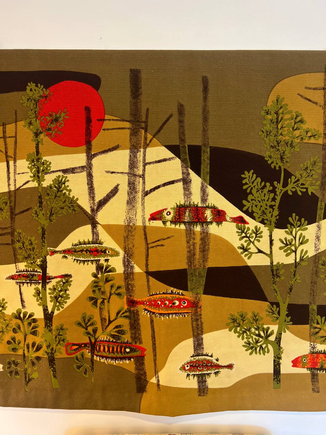Aubusson tapestry model "Calypso" by René FUMERON for R. FOUR